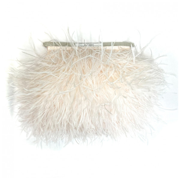 Тесьма декоративная с перьями, цвет бледно-розовый